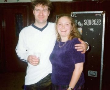 Nick and yours truly meet at the Barrowlands, 17 November 1996